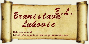 Branislava Luković vizit kartica